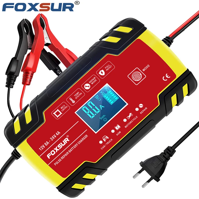 12V-24V 8A Full Automatic Battery-chargers Digital LCD Display Car Battery Chargers Power Puls Repair Chargers Wet Dry Lead Acid
12V-24V 8A Full Automatic Battery-chargers Digital LCD Display Car Battery Chargers Power Puls Repair Chargers Wet Dry Lead Acid