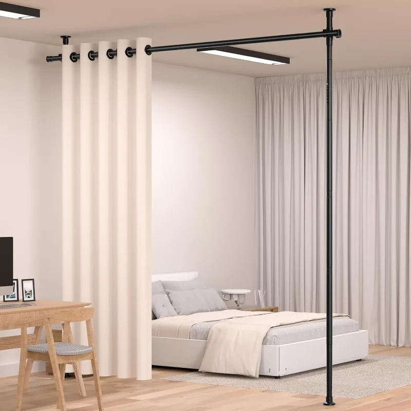 Room Divider, No Drilling Curtain Rod, Adjustable Heavy Duty Metal Tension Partition Room Dividers
Room Divider, No Drilling Curtain Rod, Adjustable Heavy Duty Metal Tension Partition Room Dividers