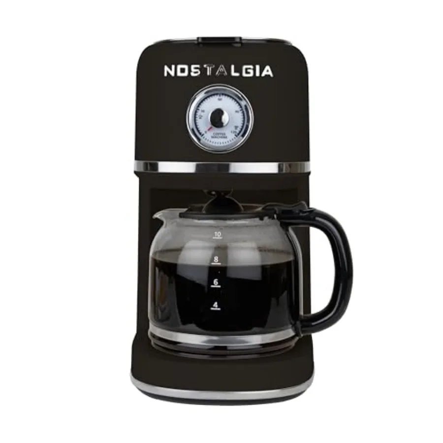 Classic Retro 10 Cup Coffee Maker - One-Touch Drip Brew Reusable Filter - Anti-Drip Auto Shutoff and Time Display - Dishwasher
Classic Retro 10 Cup Coffee Maker - One-Touch Drip Brew Reusable Filter - Anti-Drip Auto Shutoff and Time Display - Dishwasher