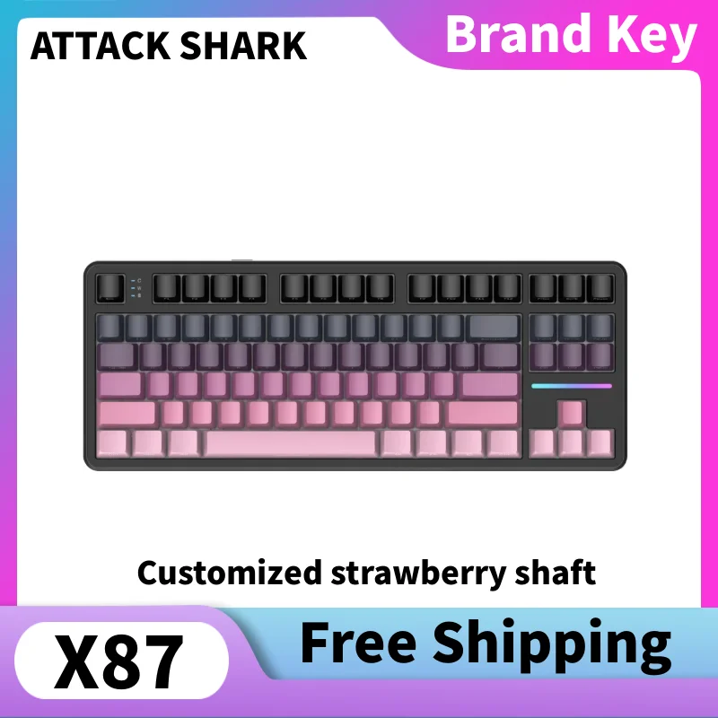 Беспроводная механическая клавиатура Attack Shark X87, 87 клавиш, полнофункциональная, с возможностью горячей замены, индивидуальные колпачки для клавиш, высокопроизводительная проводная клавиатура
Беспроводная механическая клавиатура Attack Shark X87, 87 клавиш, полнофункциональная, с возможностью горячей замены, индивидуальные колпачки для клавиш, высокопроизводительная проводная клавиатура