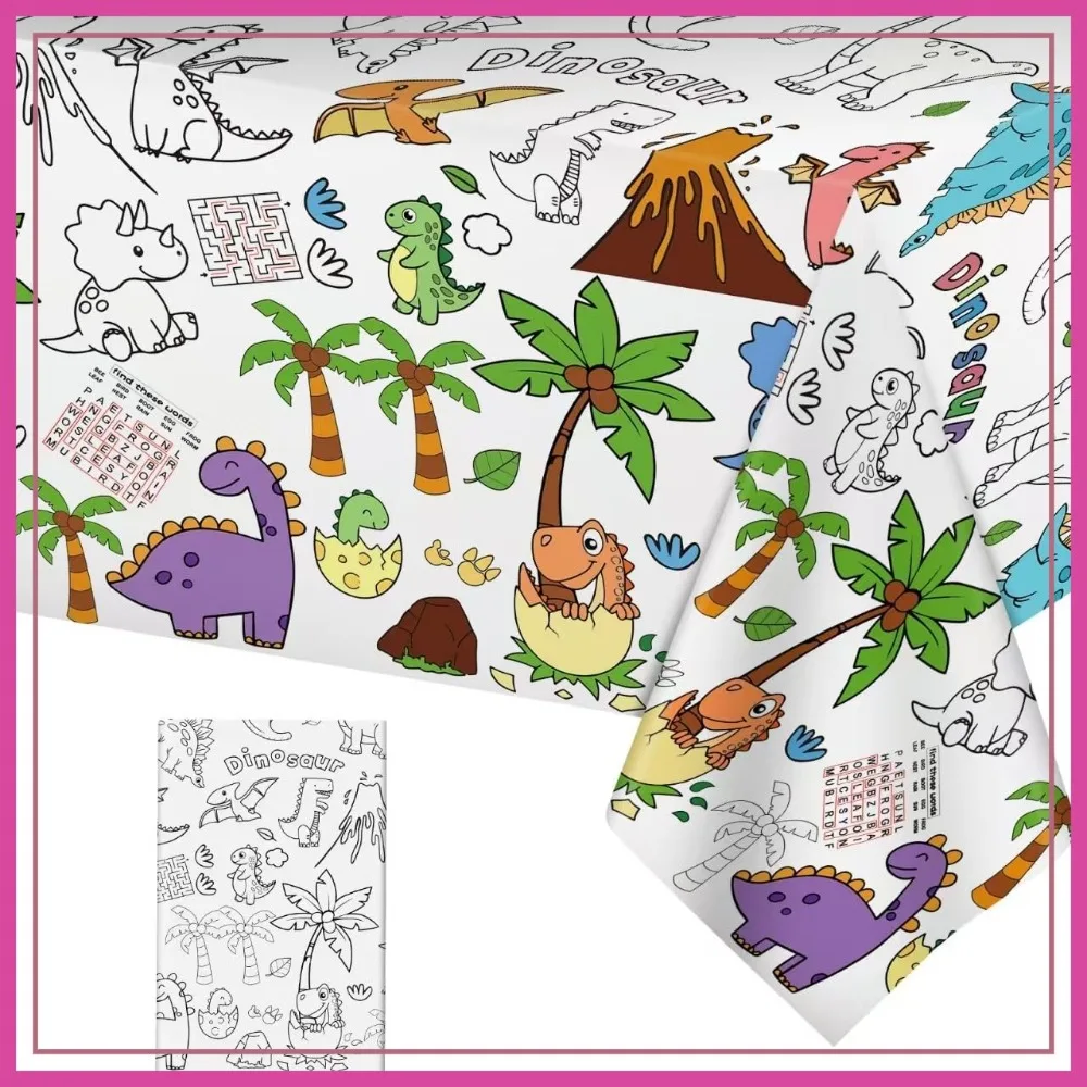 Giant Dinosaur Coloring Tablecloth for Party - 54x108 Inch Jumbo Dino World Activity Paper Roll, Fun Crafts & Games Decor
Giant Dinosaur Coloring Tablecloth for Party - 54x108 Inch Jumbo Dino World Activity Paper Roll, Fun Crafts & Games Decor