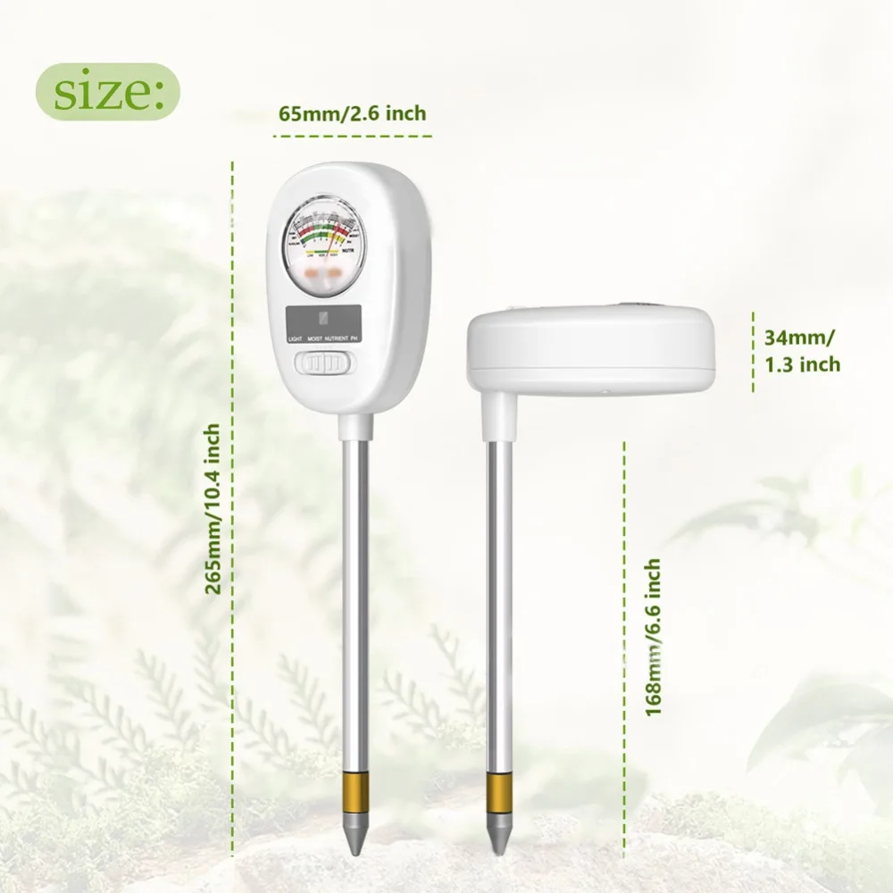 Fertility Dual Screen Soil Test Air Temp&Humidity Easy To Use Soil Moisture Meter Soil PH Meter for Plants Gardening Lawn Farm
Fertility Dual Screen Soil Test Air Temp&Humidity Easy To Use Soil Moisture Meter Soil PH Meter for Plants Gardening Lawn Farm