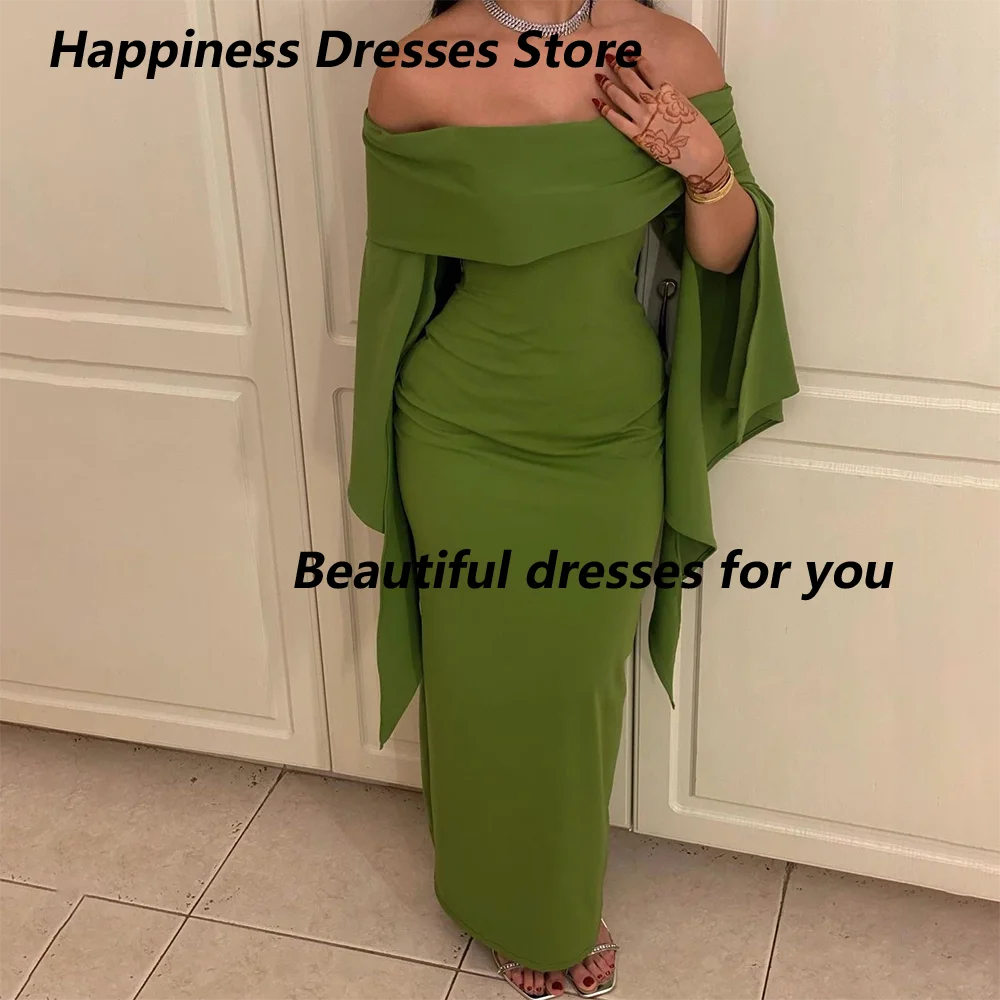 Green Prom Dress Customized Off Shoulder Boat Neck Long Sleeves Jersey Sheath Cocktail Party Gown Custom Size Evening Dresses
Green Prom Dress Customized Off Shoulder Boat Neck Long Sleeves Jersey Sheath Cocktail Party Gown Custom Size Evening Dresses