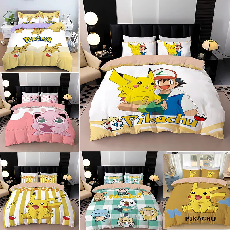 Anime Pikachu Bedding Sets Cartoon Comforter Quilt Bed Cover EU Single Duvet Cover Pillow Case 2-3 Pieces Sets Kids Adult Size
Anime Pikachu Bedding Sets Cartoon Comforter Quilt Bed Cover EU Single Duvet Cover Pillow Case 2-3 Pieces Sets Kids Adult Size