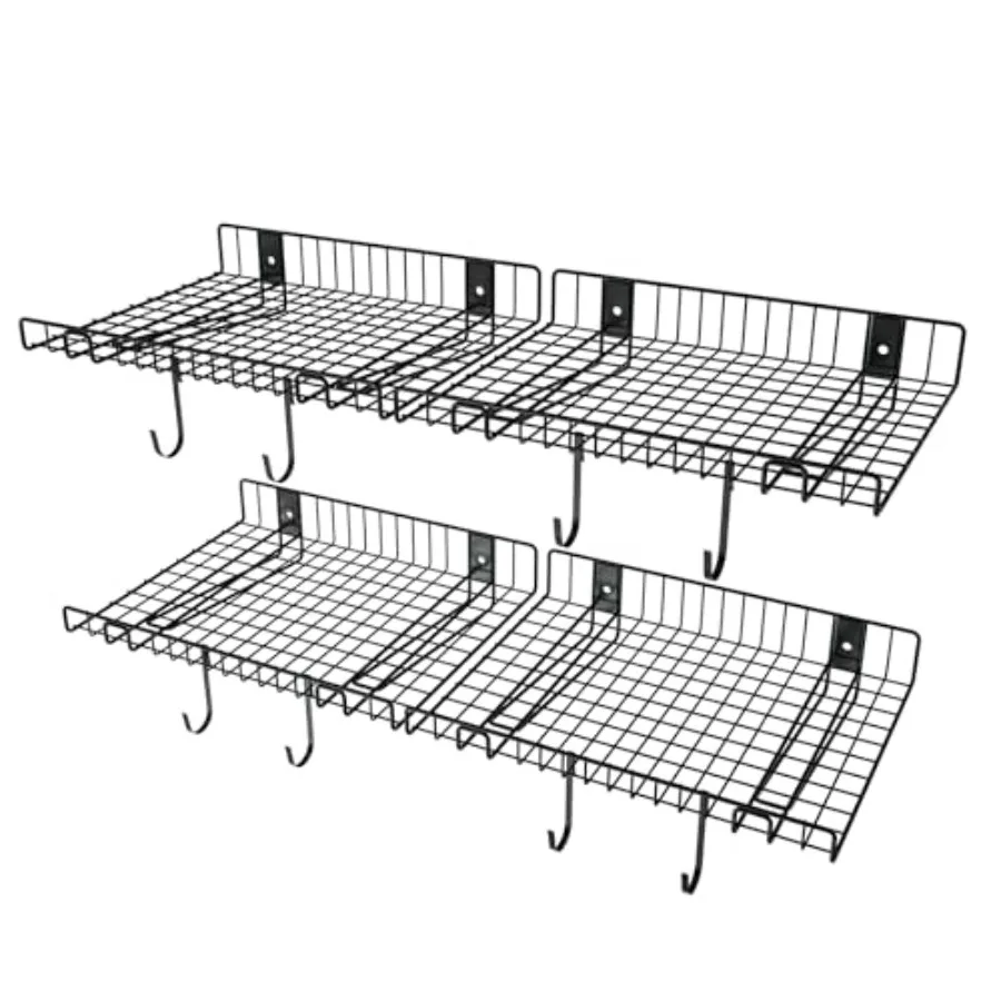 4 Pack Garage Wall Shelf, Wall Mounted Storage Shelves, Heavy Duty Metal Shelves for Room Wall, Loads 160 LBS Floating Shelves
4 Pack Garage Wall Shelf, Wall Mounted Storage Shelves, Heavy Duty Metal Shelves for Room Wall, Loads 160 LBS Floating Shelves