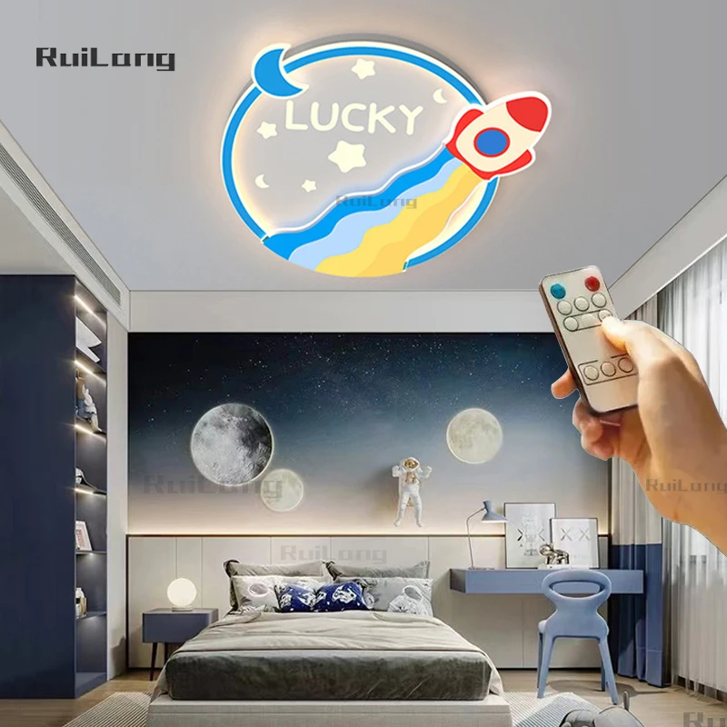 Kids Room Ceiling Lamp Rocket Plafon Children Boys Girls Bedroom Baby Chandelier Space Star Moon Ceiling Light Led Cute lampara 
Kids Room Ceiling Lamp Rocket Plafon Children Boys Girls Bedroom Baby Chandelier Space Star Moon Ceiling Light Led Cute lampara