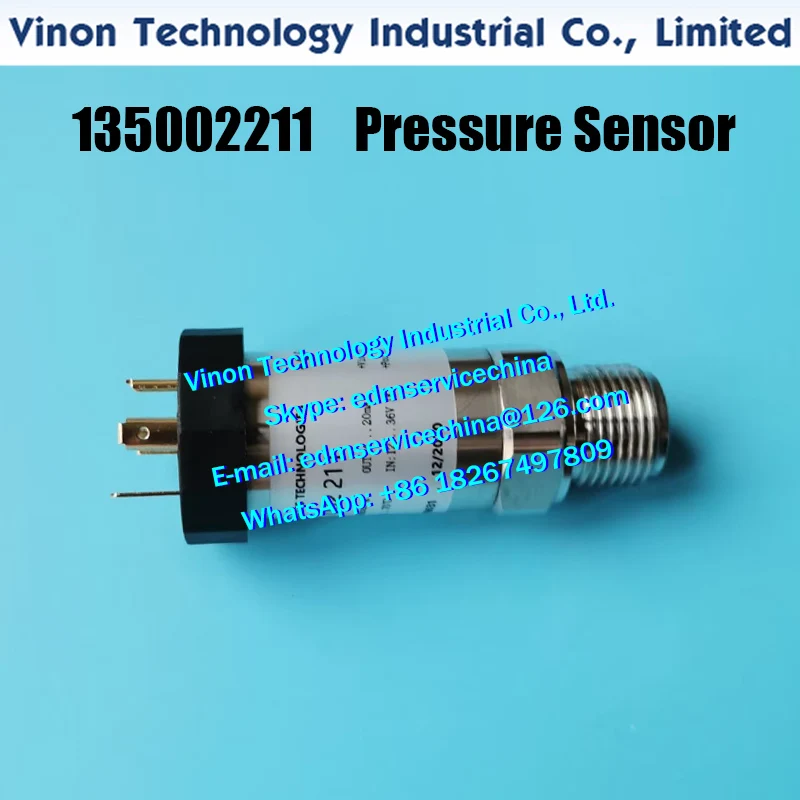 135002211 edm Pressure Sensor for ROBOFIL 240,CUT200,CUT300 EDM machine 135.002.211 Pressure transmitter Charmille repair parts
135002211 edm Pressure Sensor for ROBOFIL 240,CUT200,CUT300 EDM machine 135.002.211 Pressure transmitter Charmille repair parts