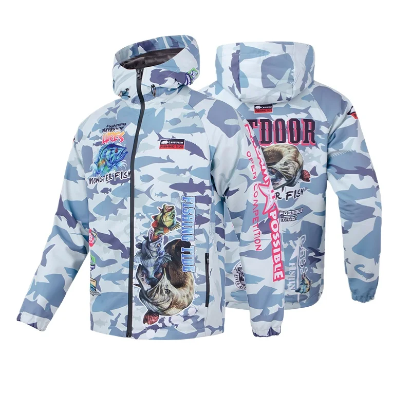 Outdoor Soft Shell Fishing Jacket Men's Autumn Winter Fleece Breathable Zipper Warm Windproof Waterproof Night Fishing Coat
Outdoor Soft Shell Fishing Jacket Men's Autumn Winter Fleece Breathable Zipper Warm Windproof Waterproof Night Fishing Coat