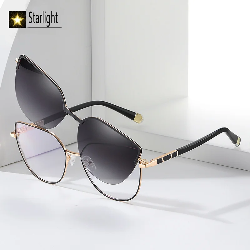 2-in-1 Magnetic Sunglasses Women Cat Eye Polarized Glasses Woman Metal Fashion UV400 Outdoor Eyewear Female Travel Eyegalsses
2-in-1 Magnetic Sunglasses Women Cat Eye Polarized Glasses Woman Metal Fashion UV400 Outdoor Eyewear Female Travel Eyegalsses