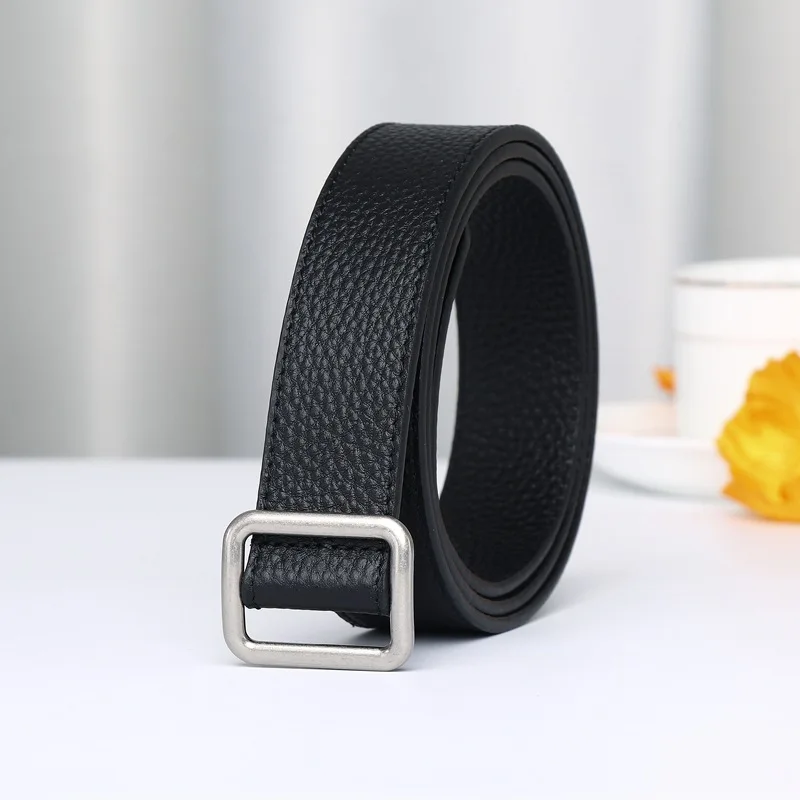 Top layer cowhide lychee pattern smooth buckle belt minimalist genuine leather fashion casual versatile belt unisex
Top layer cowhide lychee pattern smooth buckle belt minimalist genuine leather fashion casual versatile belt unisex