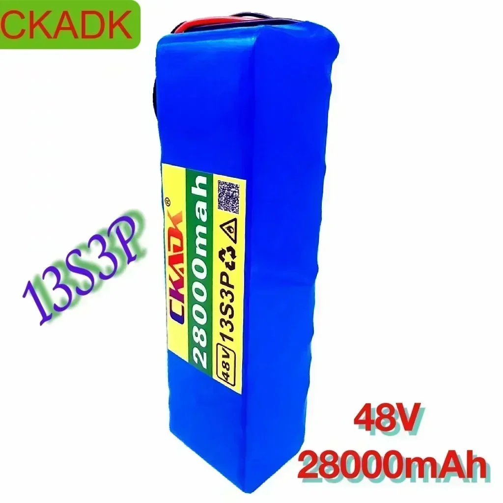 48V 28000mAh 18650 Battery Pack for E-Bike/E-Scooter, 13S3P with BMS Protection, XT60 Port, Long-Lasting Power
48V 28000mAh 18650 Battery Pack for E-Bike/E-Scooter, 13S3P with BMS Protection, XT60 Port, Long-Lasting Power