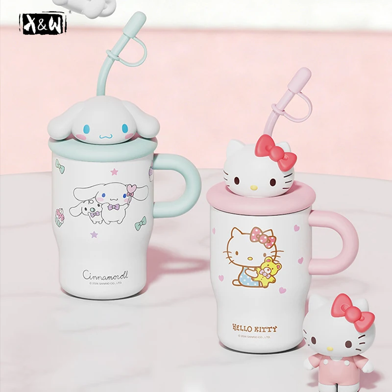 X&W 500ml Hello Kitty Sanrio Straw Cup 316 Stainless Steel Insulated Bottle with Handle Cute Portable Thermal Cup for Girls Kids
X&W 500ml Hello Kitty Sanrio Straw Cup 316 Stainless Steel Insulated Bottle with Handle Cute Portable Thermal Cup for Girls Kids