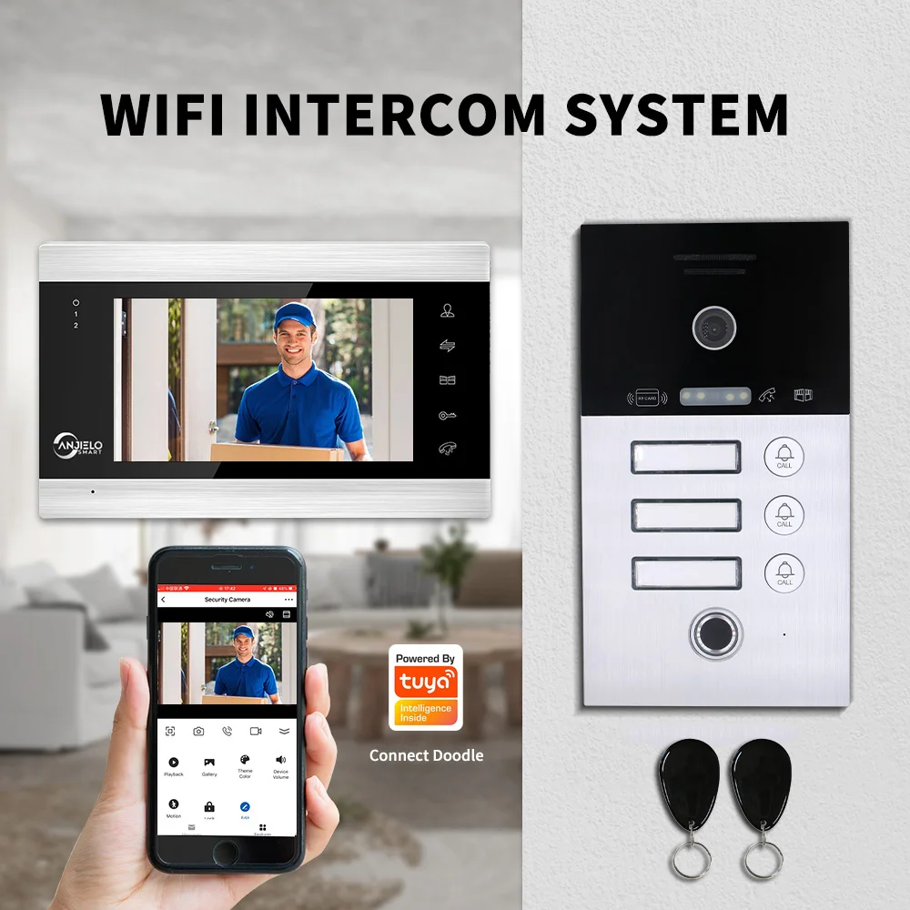 Tuya Video Intercom For Home WIFI Wireless Video Intercom For Apartment 960P Video Doorphone Call 1/2/3 Floors WIFI Door Bell
Tuya Video Intercom For Home WIFI Wireless Video Intercom For Apartment 960P Video Doorphone Call 1/2/3 Floors WIFI Door Bell