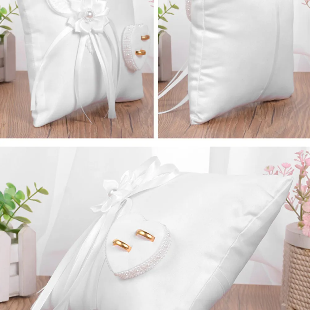 1Pcs White Wedding Ring Pillow Embroidered Flower Square Soft Comfortable Cushion Ring Bearer Must-Have for Ceremony
1Pcs White Wedding Ring Pillow Embroidered Flower Square Soft Comfortable Cushion Ring Bearer Must-Have for Ceremony