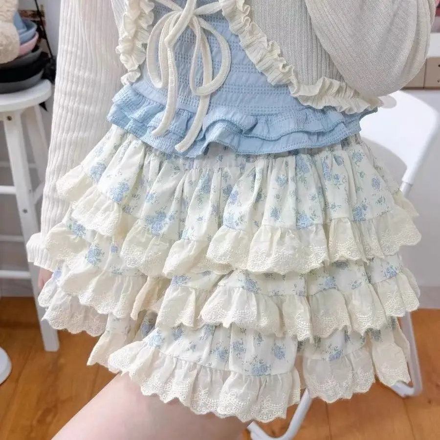 Japanese Sweet Ruffle Cake Mini Skirt Summer High Waist A Line Gothic Lolita Princess Tiered Kawaii Harajuku Y2k Short Skirts
Japanese Sweet Ruffle Cake Mini Skirt Summer High Waist A Line Gothic Lolita Princess Tiered Kawaii Harajuku Y2k Short Skirts