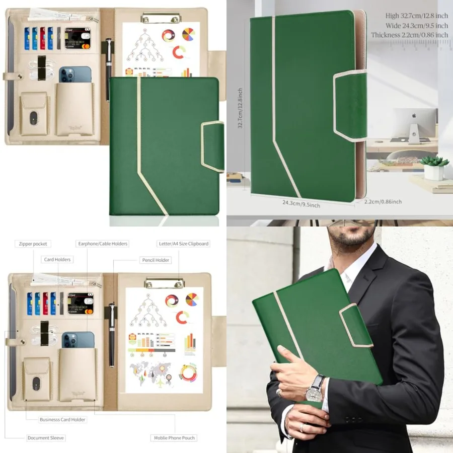 Padfolio Portfolio Case, Conference Folder Executive Business Padfolio with Document Sleeve, Letter/ A4 Size Clipboard, Card Ho
Padfolio Portfolio Case, Conference Folder Executive Business Padfolio with Document Sleeve, Letter/ A4 Size Clipboard, Card Ho