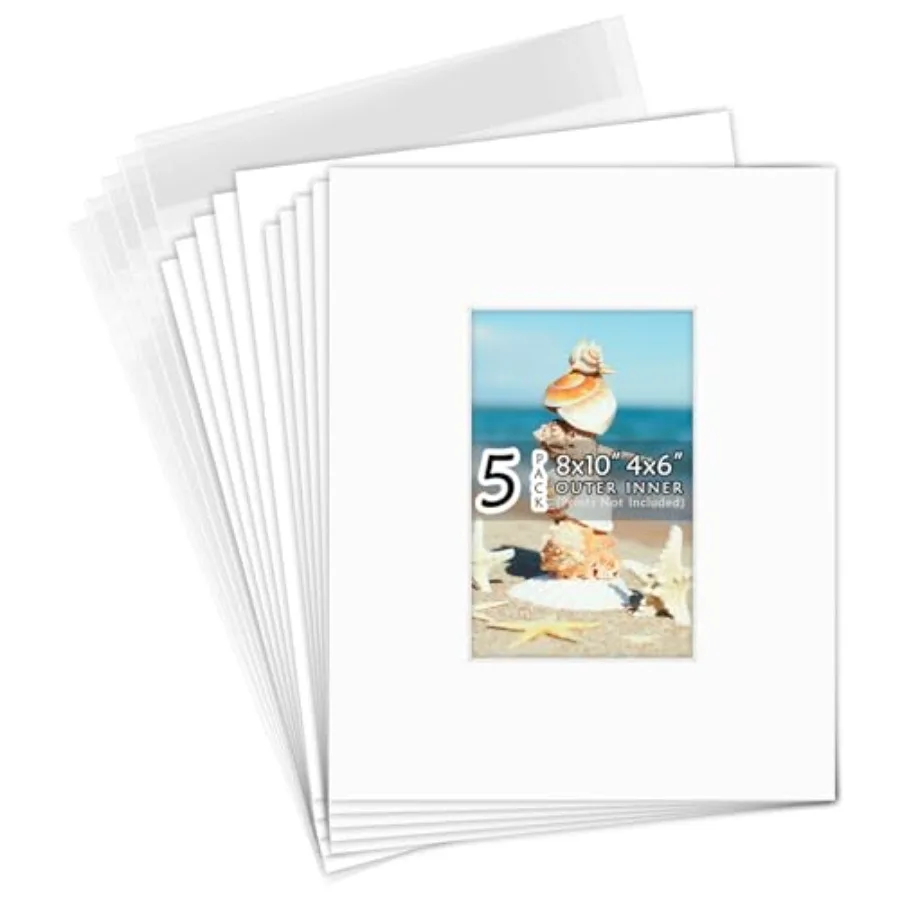 Golden State Art, Acid Free, Pack of 5, Picture Mats Mattes with Core Bevel Cut Photo + Backing + Bags
Golden State Art, Acid Free, Pack of 5, Picture Mats Mattes with Core Bevel Cut Photo + Backing + Bags