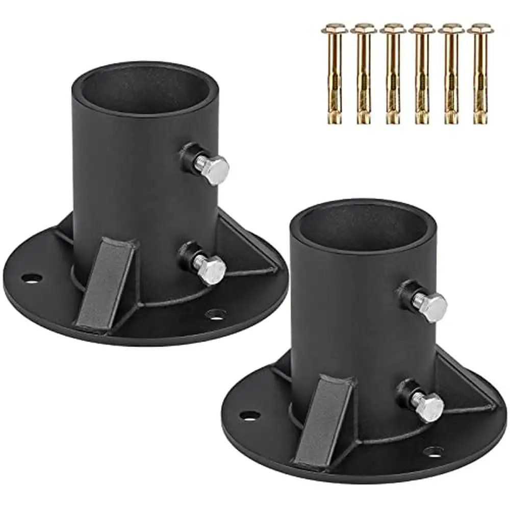 Steel Round Fence Post Base Flange Kit Heavy Duty Mounting Set with Expansion Bolts & Screws
Steel Round Fence Post Base Flange Kit Heavy Duty Mounting Set with Expansion Bolts & Screws