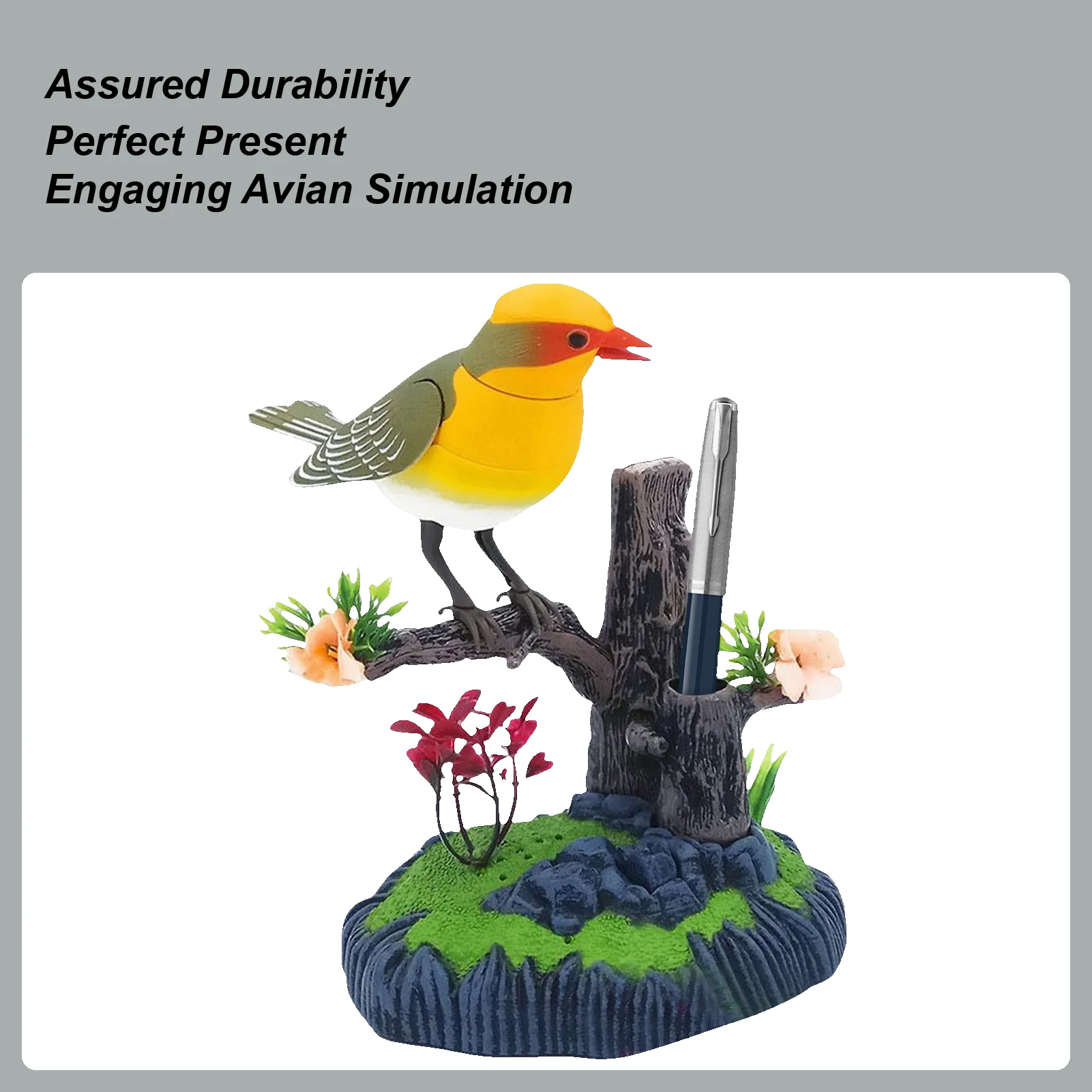 Simulation Electric Bird Cute Chirp Pen Holder Decorative Realistic Pet Bird For School Kids Bedroom Living Room Kitchen Adults
Simulation Electric Bird Cute Chirp Pen Holder Decorative Realistic Pet Bird For School Kids Bedroom Living Room Kitchen Adults