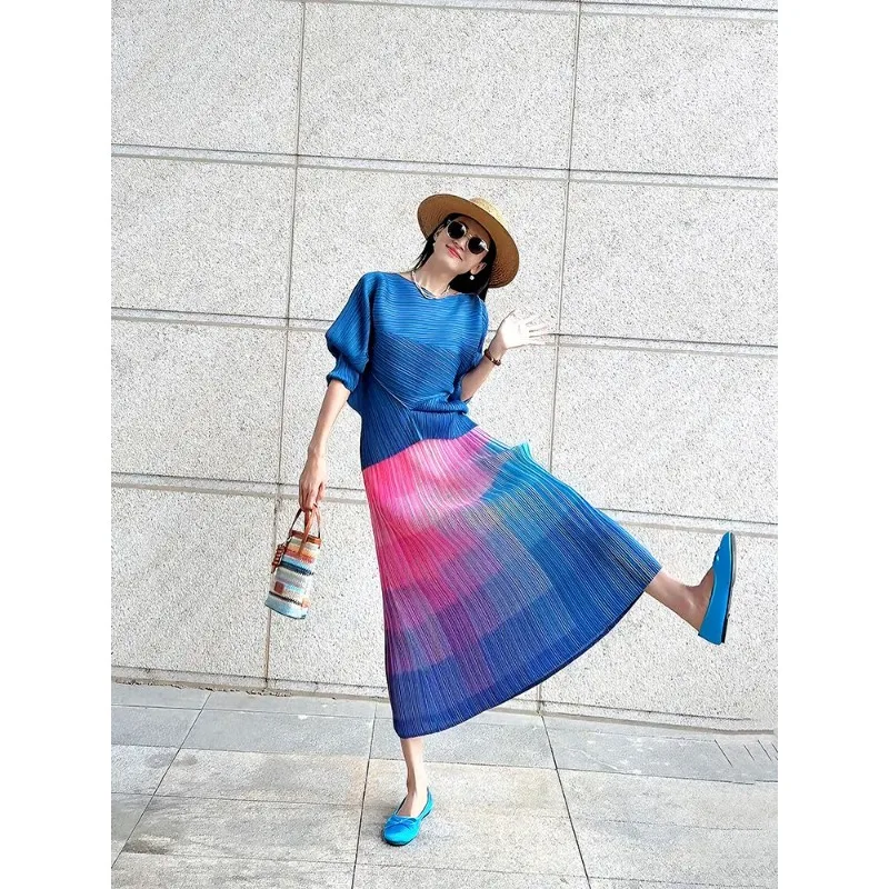 Spring Summer Women's Wear Skirts Long-length Suits Designer Style Pleated New Arrivals Gradient Casual Flattering Silhouette
Spring Summer Women's Wear Skirts Long-length Suits Designer Style Pleated New Arrivals Gradient Casual Flattering Silhouette