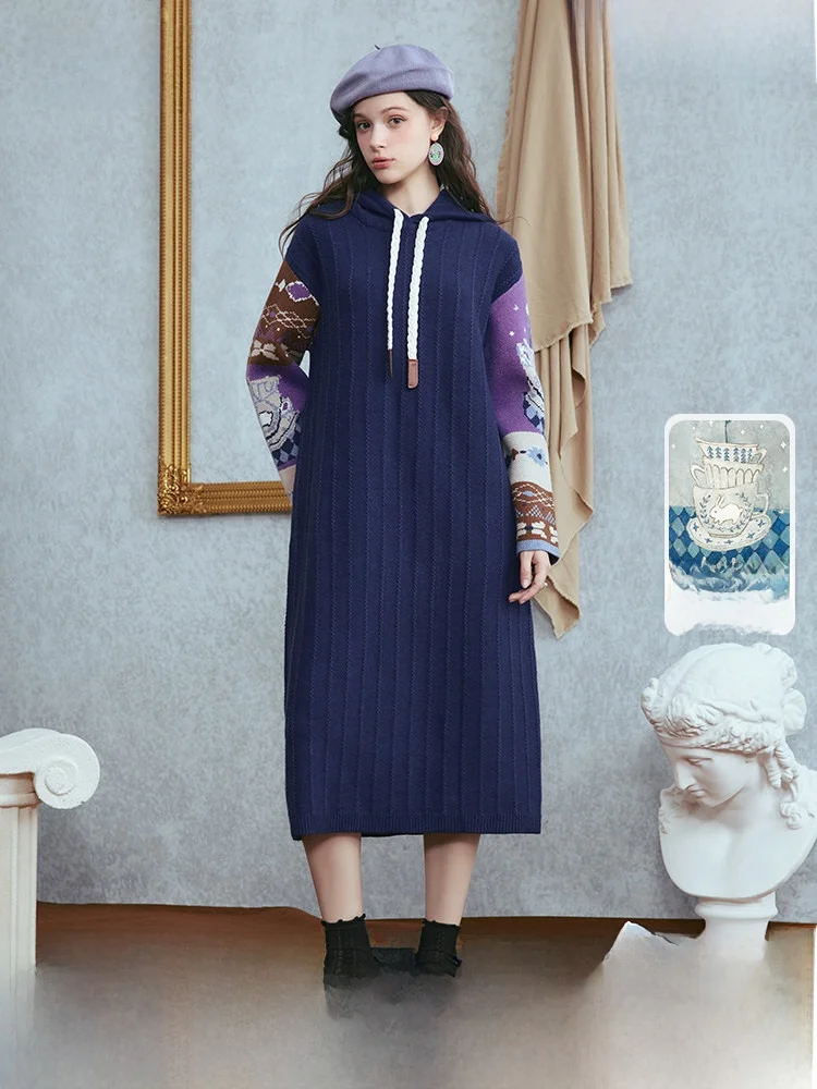 Retro Spliced Color Loose Knitted Dr Long Sve Overhead H-ape Silhouette Soft Acrylic Polyester Nylon Winter New Arrival
Retro Spliced Color Loose Knitted Dr Long Sve Overhead H-ape Silhouette Soft Acrylic Polyester Nylon Winter New Arrival