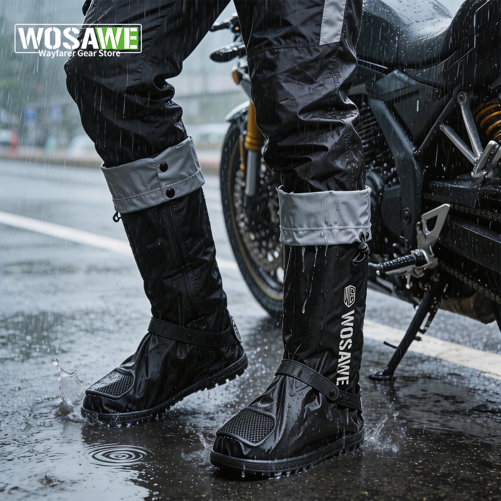 WOSAWE Motorcycle Rain Boots Waterproof Shoe Cover Cycling Shoes Protectors Reusable Motorcyclist Riding Gear
WOSAWE Motorcycle Rain Boots Waterproof Shoe Cover Cycling Shoes Protectors Reusable Motorcyclist Riding Gear