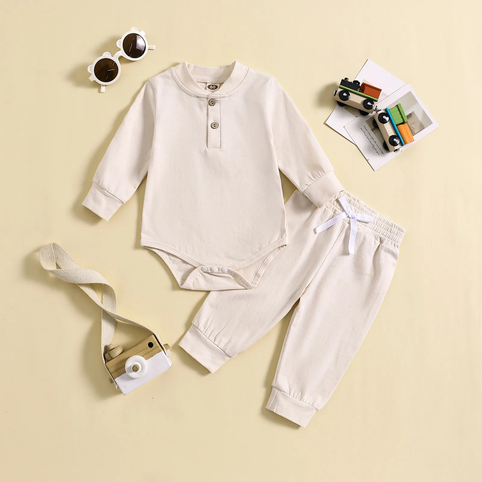 Solid Colors Baby's Sets Newborn Infant Girls Boys Spring Autumn Long Sleeve Romper Tops+ Elastic Pants Toddler Outfits 0-24M
Solid Colors Baby's Sets Newborn Infant Girls Boys Spring Autumn Long Sleeve Romper Tops+ Elastic Pants Toddler Outfits 0-24M
