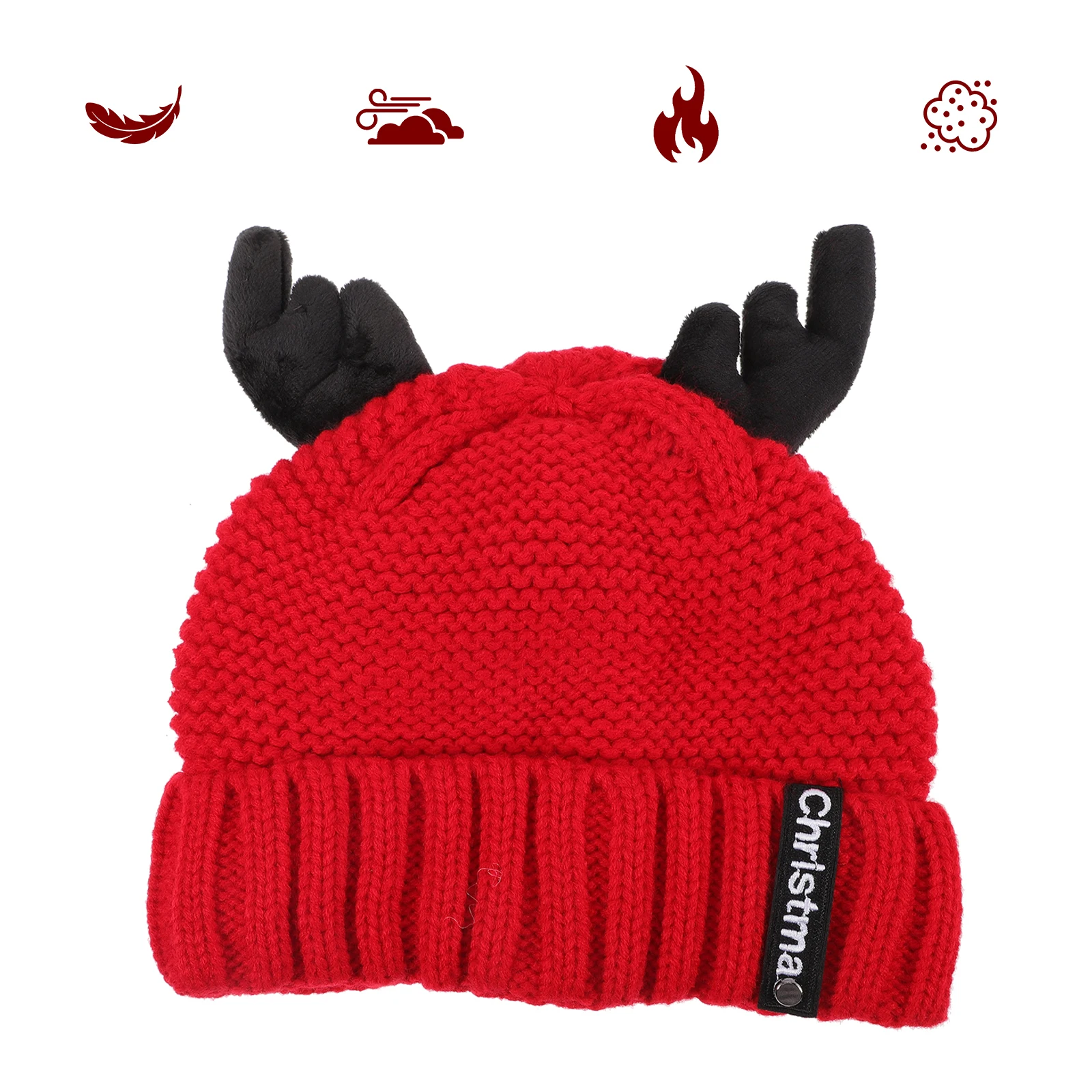 Christmas Antler Knitted Hat Soft Warm Woolen Yarn Beanie Holiday Party Xmas Crochet Winter Headwear Knitting Hat
Christmas Antler Knitted Hat Soft Warm Woolen Yarn Beanie Holiday Party Xmas Crochet Winter Headwear Knitting Hat