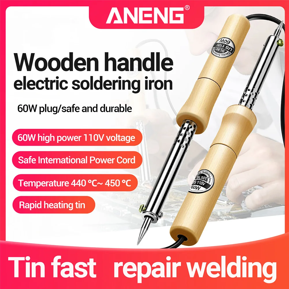 30/40/60W Soldering iron Pen AC 110/220V Stainless Steel Pipe Sleeve Soldering Iron Weld Copper Tip with Wooden Handle EU/US
30/40/60W Soldering iron Pen AC 110/220V Stainless Steel Pipe Sleeve Soldering Iron Weld Copper Tip with Wooden Handle EU/US