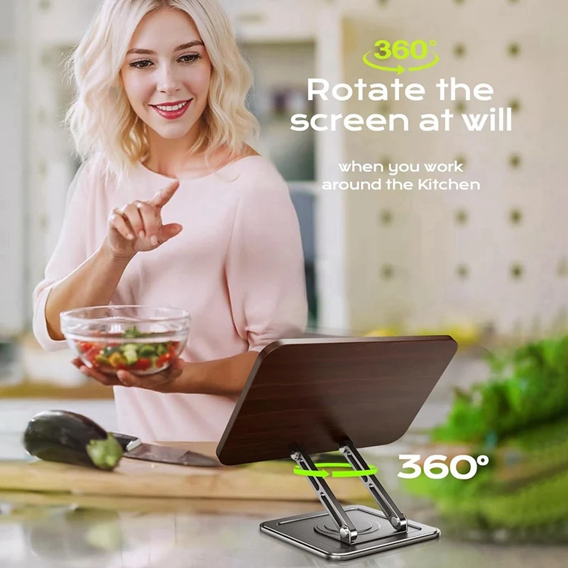 Book Stand for Reading, Adjustable Book Holder with 360°Rotating Bases, Ergonomic Cookbook Stand Recipe Book Holder-SPMI
Book Stand for Reading, Adjustable Book Holder with 360°Rotating Bases, Ergonomic Cookbook Stand Recipe Book Holder-SPMI