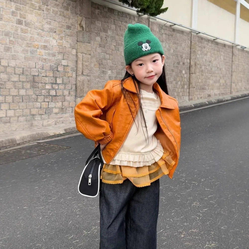Children's Jacket Autumn Clothes 2025 New Girls Fashionable Foreign Style Motorcycle Leather Jacket Baby Short Yellow Jacket Top
Children's Jacket Autumn Clothes 2025 New Girls Fashionable Foreign Style Motorcycle Leather Jacket Baby Short Yellow Jacket Top
