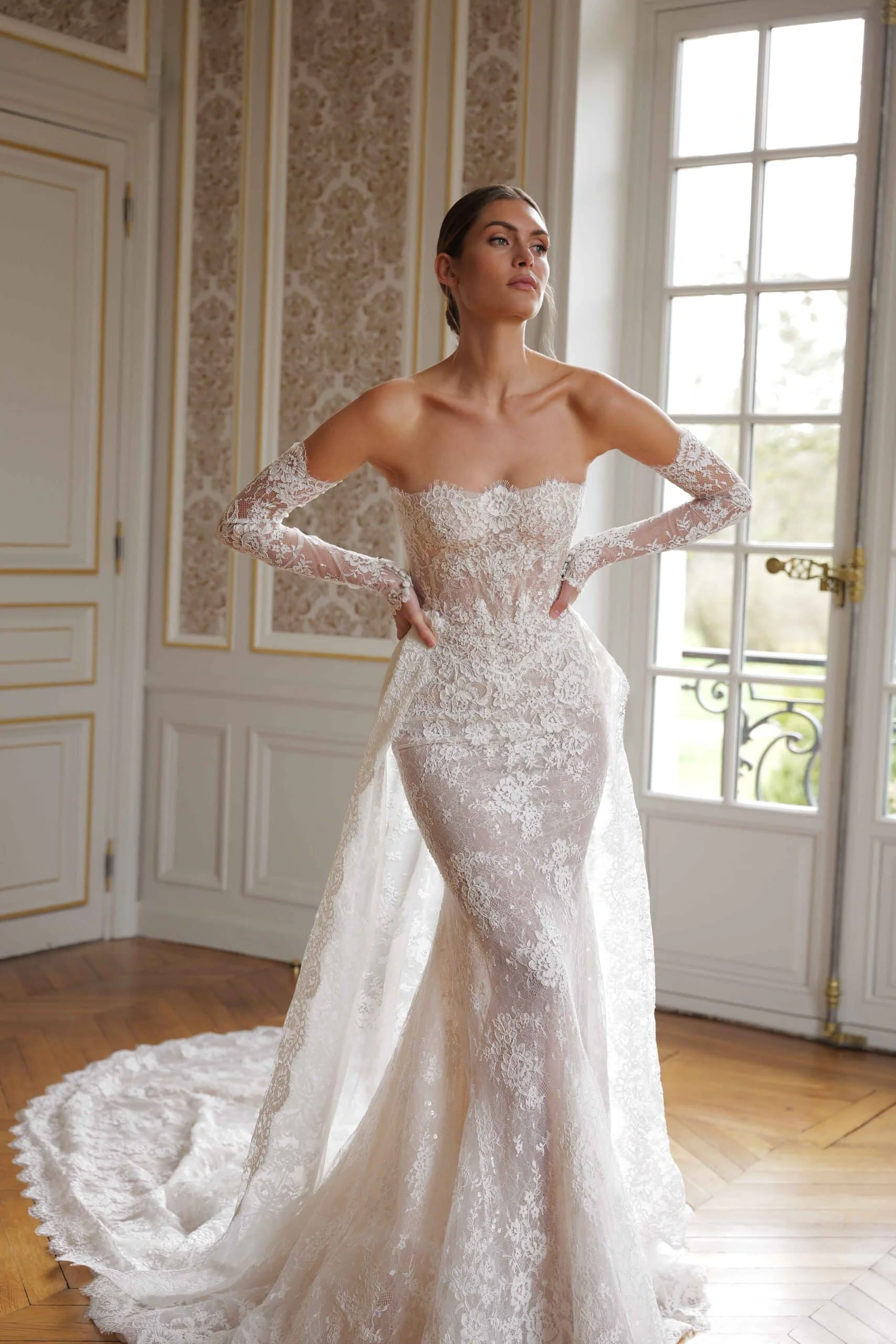 Mermaid Wedding Dress Lace Vestido De Novia Falda Desmontable Vestidos Manga Larga Minimalista Alta Costura Vintage Boda Civil
Mermaid Wedding Dress Lace Vestido De Novia Falda Desmontable Vestidos Manga Larga Minimalista Alta Costura Vintage Boda Civil