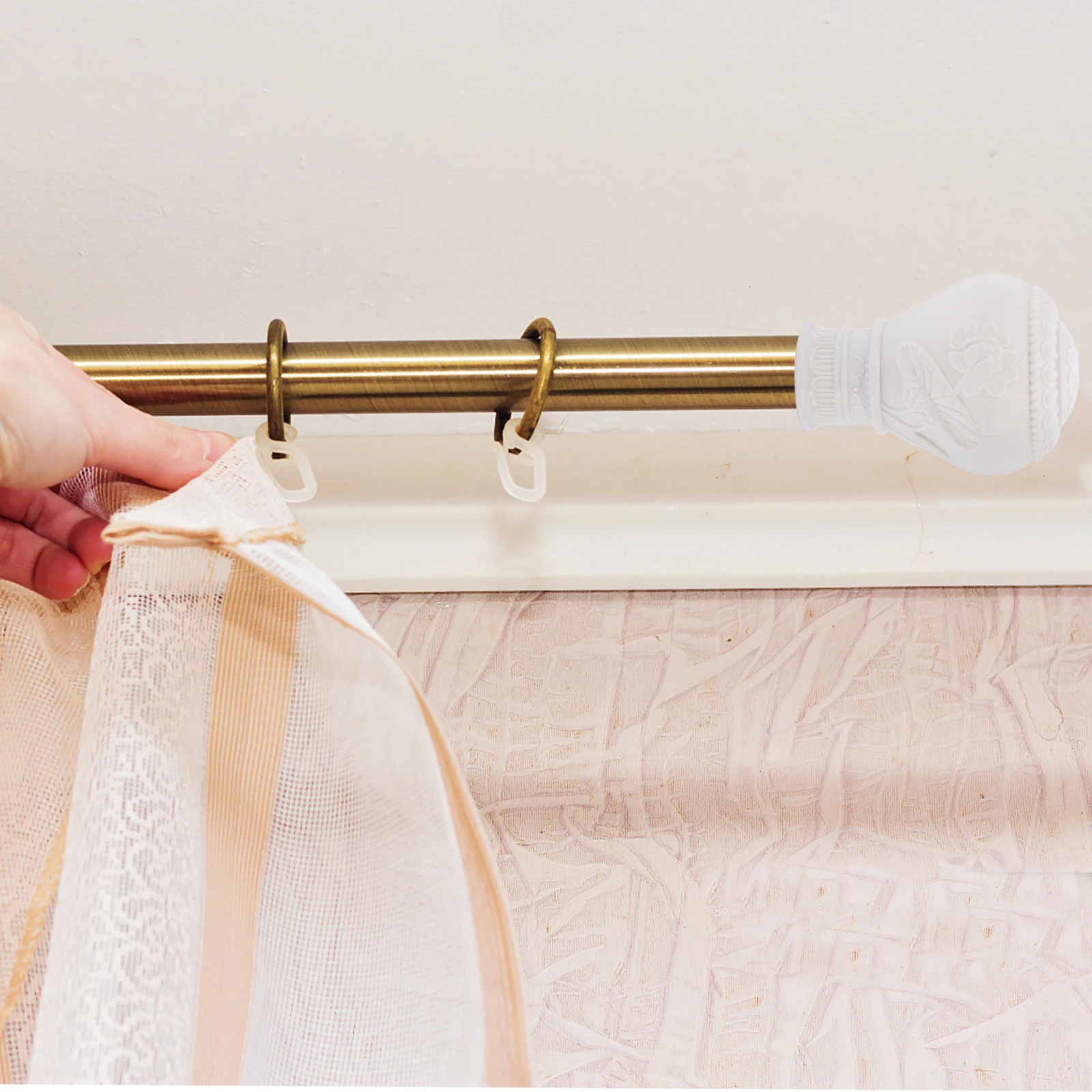 2pcs Rod Curtain Rod Accessory Finials Decorative Ends Plastic Easy Installation Window Accessories
2pcs Rod Curtain Rod Accessory Finials Decorative Ends Plastic Easy Installation Window Accessories