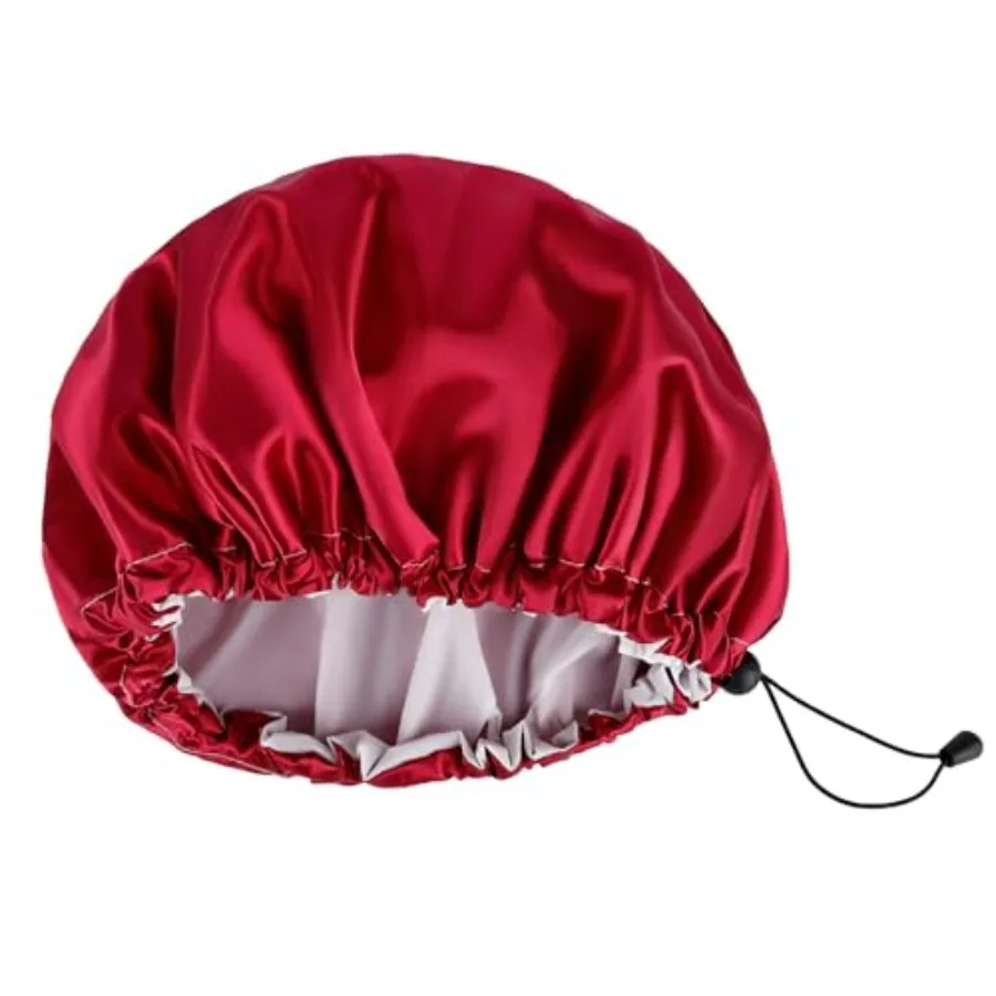 Shower Cap for Men, with Adjustable Ties, Satin PEVA Double Layer Waterproof Bath Caps, Reusable Large Size Hair Cap with Elast
Shower Cap for Men, with Adjustable Ties, Satin PEVA Double Layer Waterproof Bath Caps, Reusable Large Size Hair Cap with Elast