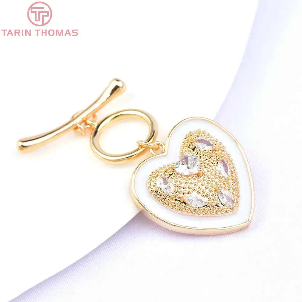 (6395) 2 Sets 24K Gold Color Plated Brass with Zircon Bracelet O Toggle Clasps High Quality Jewelry Making Findings Accessories
(6395) 2 Sets 24K Gold Color Plated Brass with Zircon Bracelet O Toggle Clasps High Quality Jewelry Making Findings Accessories