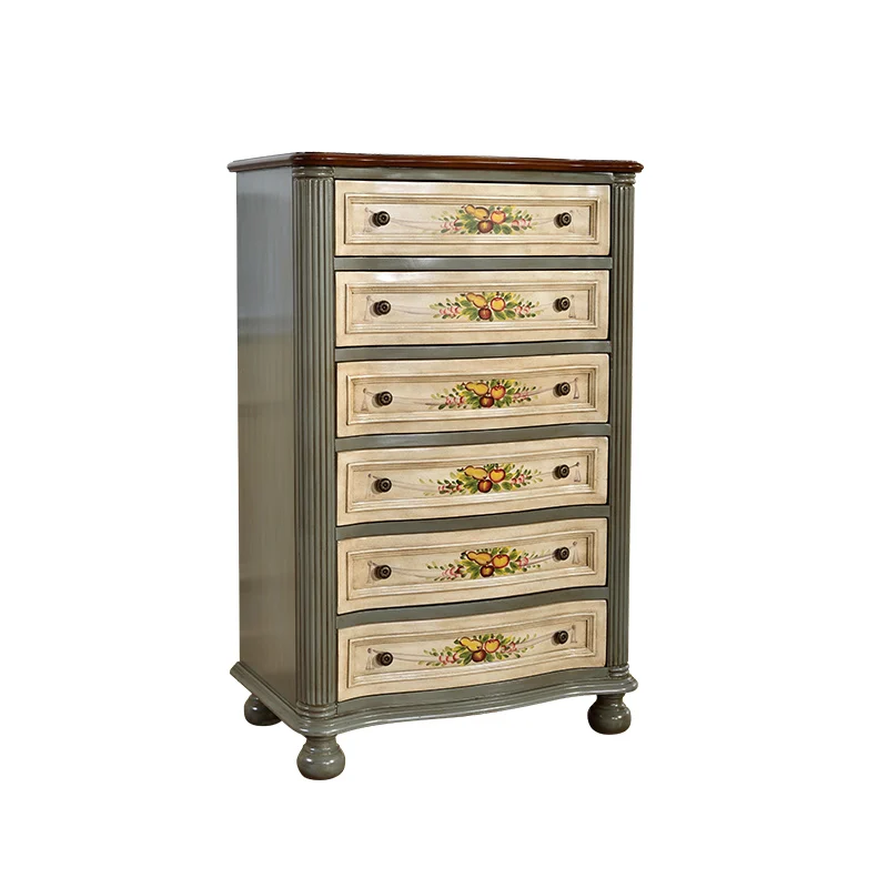 American solid wood chest, bedroom, retro locker, six-bucket living room cabinet, drawer storage cabinet, chest of drawers
American solid wood chest, bedroom, retro locker, six-bucket living room cabinet, drawer storage cabinet, chest of drawers
