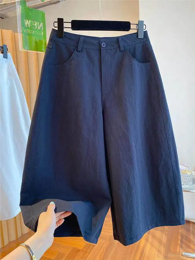 Loose High Waist Wide Leg Pants Korean Style Seven-Foot Pants Thin Straight Tube Summer Casual Women's Fashion plus Size
Loose High Waist Wide Leg Pants Korean Style Seven-Foot Pants Thin Straight Tube Summer Casual Women's Fashion plus Size