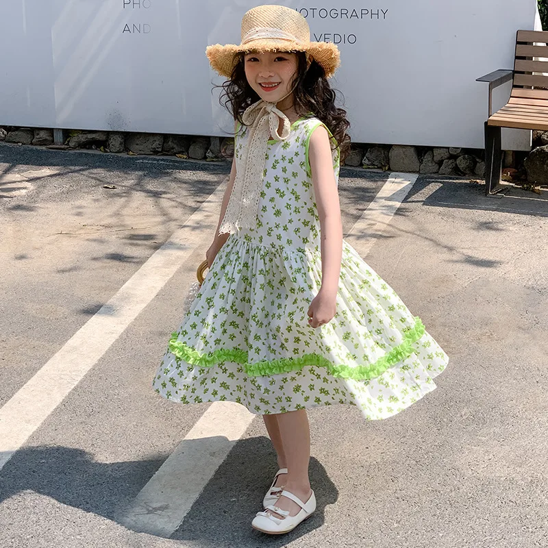 Korean Summer School Girl Sleeveless Dress Teenager Girl Lace Flower One-piece Dress Children Girl Casual Beach Resort Dress
Korean Summer School Girl Sleeveless Dress Teenager Girl Lace Flower One-piece Dress Children Girl Casual Beach Resort Dress