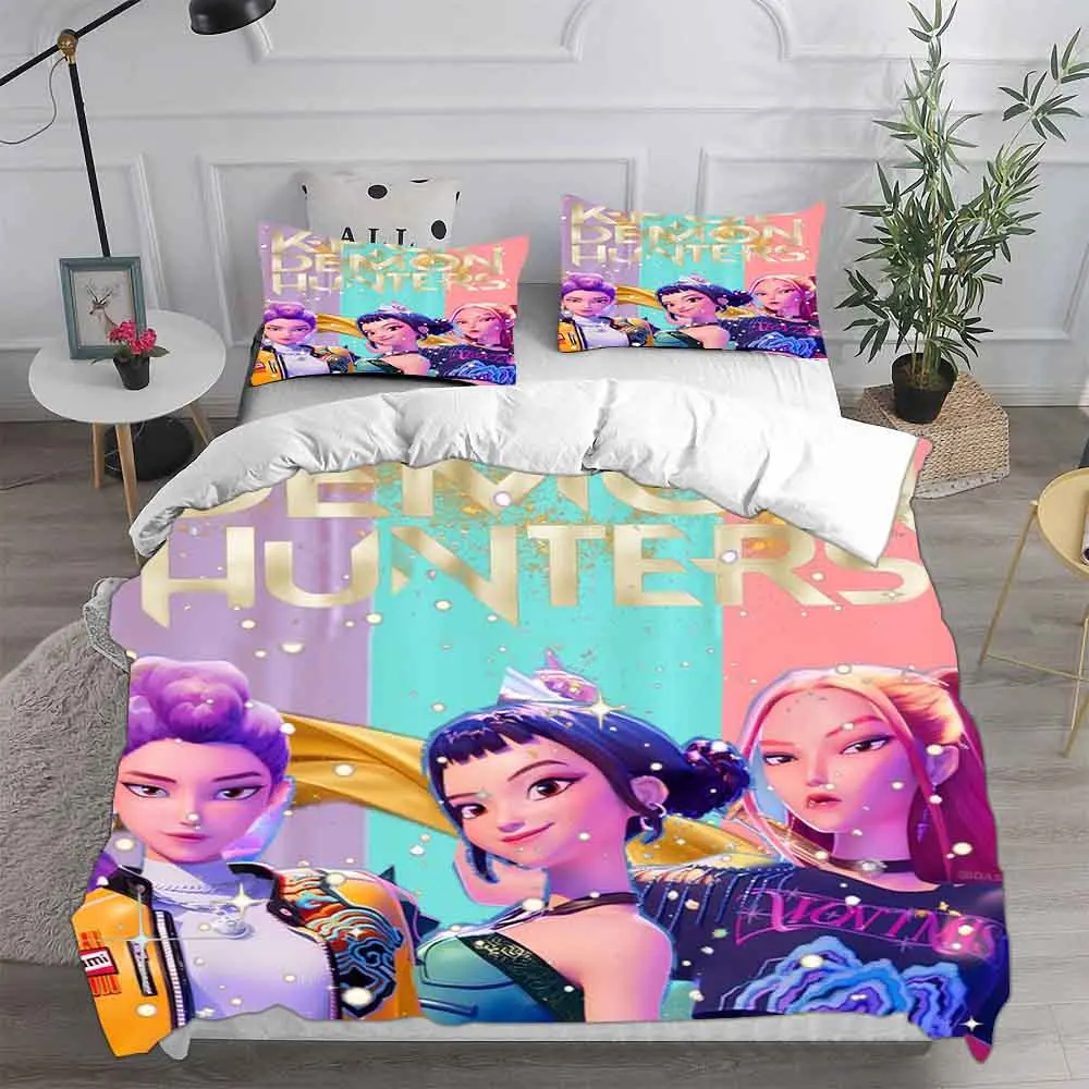 Demons Hunter Rumi Mira Zoe Bedding Sets Comforter Quilt Bed Cover Duvet Cover Pillow Case 2-3 Pieces Sets Kids Adult Size
Demons Hunter Rumi Mira Zoe Bedding Sets Comforter Quilt Bed Cover Duvet Cover Pillow Case 2-3 Pieces Sets Kids Adult Size