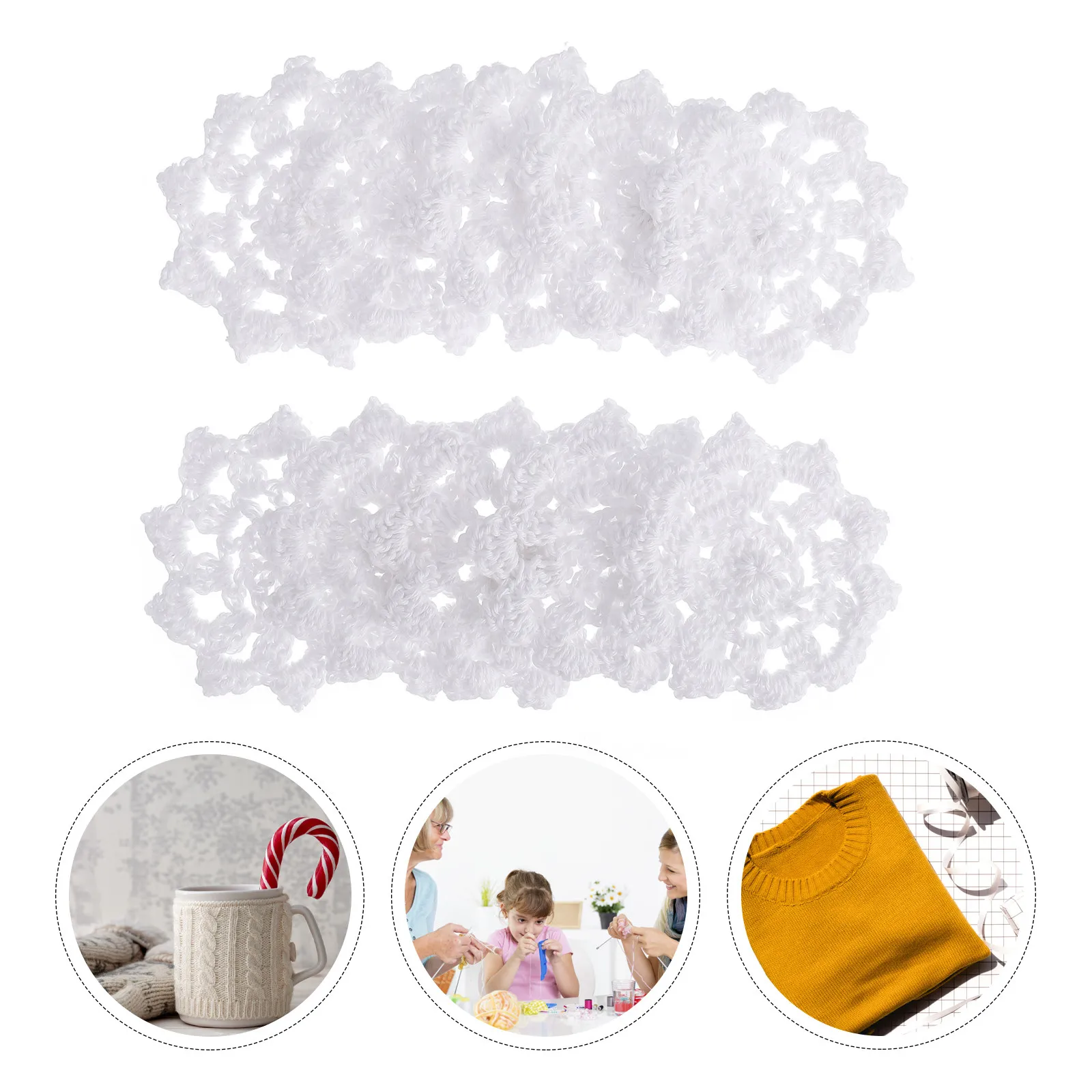 20Pcs Premium Cotton Crochet Flowers Applique Decorative Doilies for Hat Scarf Gift Bag Basket Art Lesson Handmade Course Sewing
20Pcs Premium Cotton Crochet Flowers Applique Decorative Doilies for Hat Scarf Gift Bag Basket Art Lesson Handmade Course Sewing