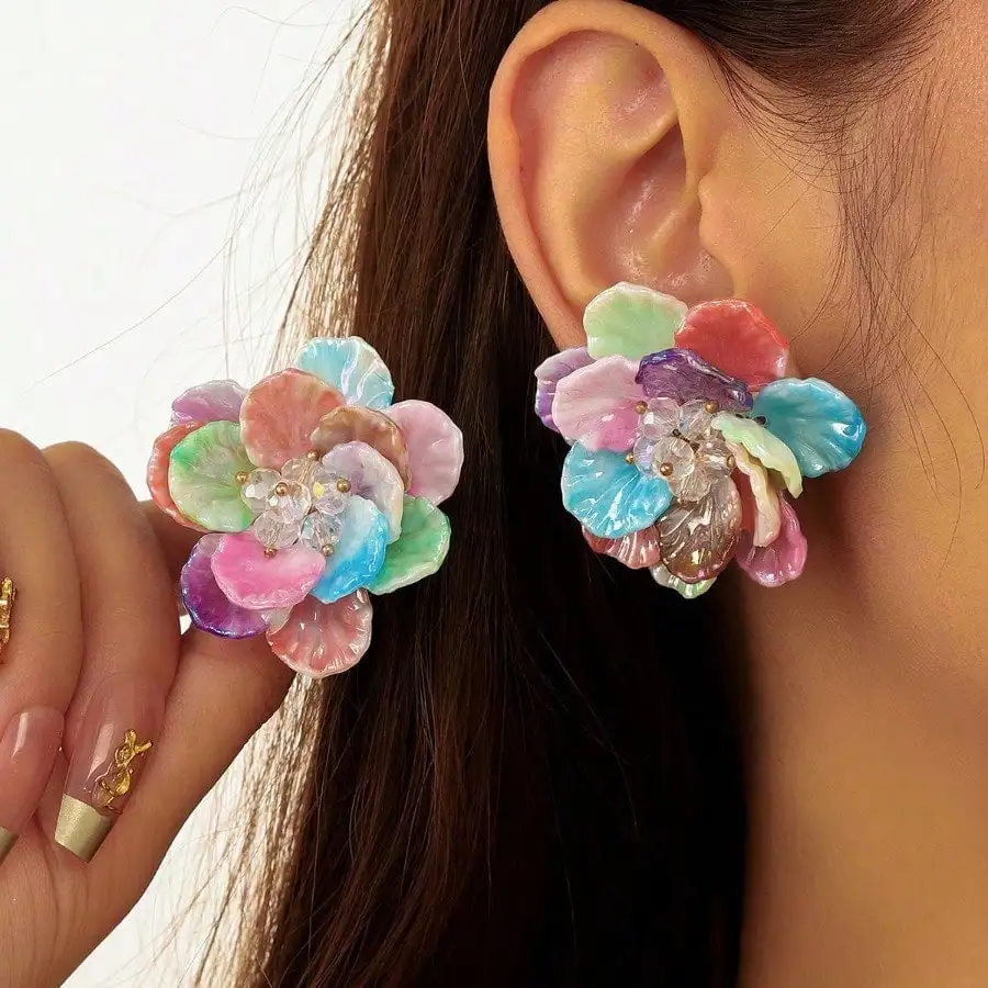 1 Pair Minimalist Cute Acrylic Floral Earrings For Women (Random Petal Color)
1 Pair Minimalist Cute Acrylic Floral Earrings For Women (Random Petal Color)