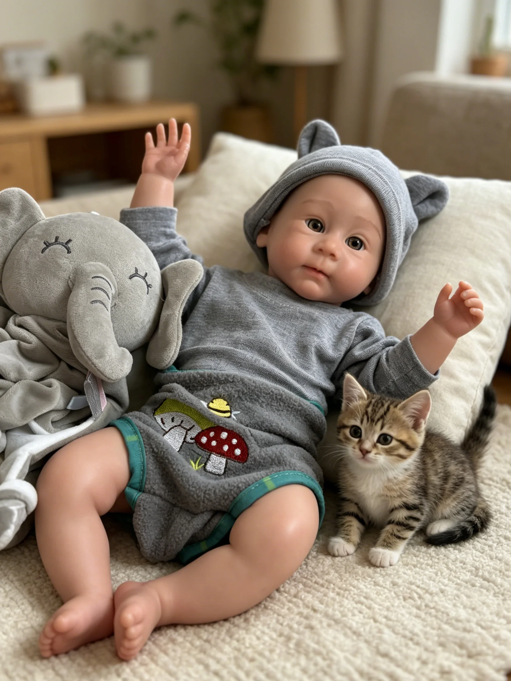 Big Eyes 45cm Whole Body Solid Silicone Reborn Girl Can Take Bath Realistic Newborn Doll Handmade
Big Eyes 45cm Whole Body Solid Silicone Reborn Girl Can Take Bath Realistic Newborn Doll Handmade