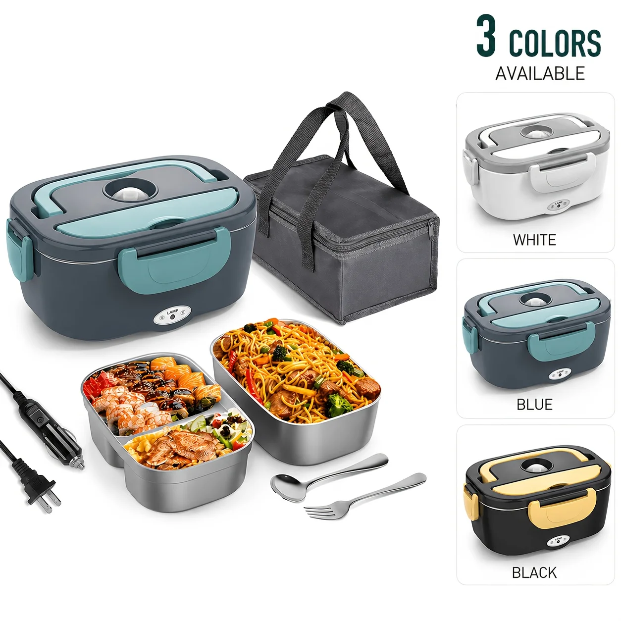 usPortable Lunch Box - Dual Voltage Food Warmer (DC12-24V Car/AC120V Home) Equipped with Food Partition 54.1oz Lunch Box And Insulation Bag | 20Minutes Quick Heating, Suitable for Office And Business Travel, for Chrismas Giftsd
usPortable Lunch Box - Dual Voltage Food Warmer (DC12-24V Car/AC120V Home) Equipped with Food Partition 54.1oz Lunch Box And Insulation Bag | 20Minutes Quick Heating, Suitable for Office And Business Travel, for Chrismas Giftsd