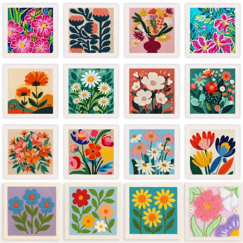 Punch Needle Embroidery Kits for Beginner Colorful Flower Embroidery Set DIY Crafts with Yarns for Adults Punch Needle Kit
Punch Needle Embroidery Kits for Beginner Colorful Flower Embroidery Set DIY Crafts with Yarns for Adults Punch Needle Kit