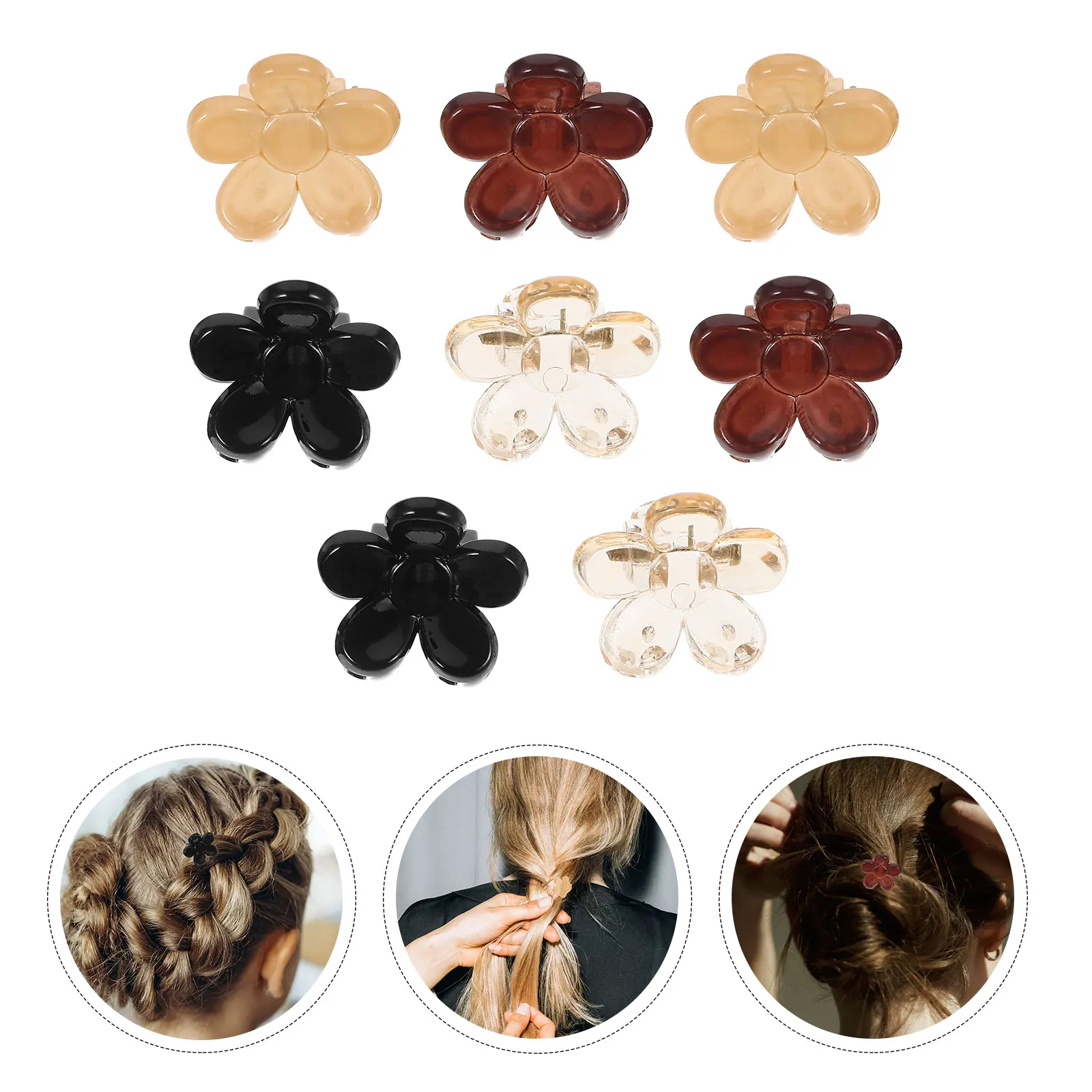 8 Pcs Mini Flower Hair Clips Rhinestone Accessories for Girls Women Child Thin Hair Styling Tools Small Claw Jaw Top
8 Pcs Mini Flower Hair Clips Rhinestone Accessories for Girls Women Child Thin Hair Styling Tools Small Claw Jaw Top
