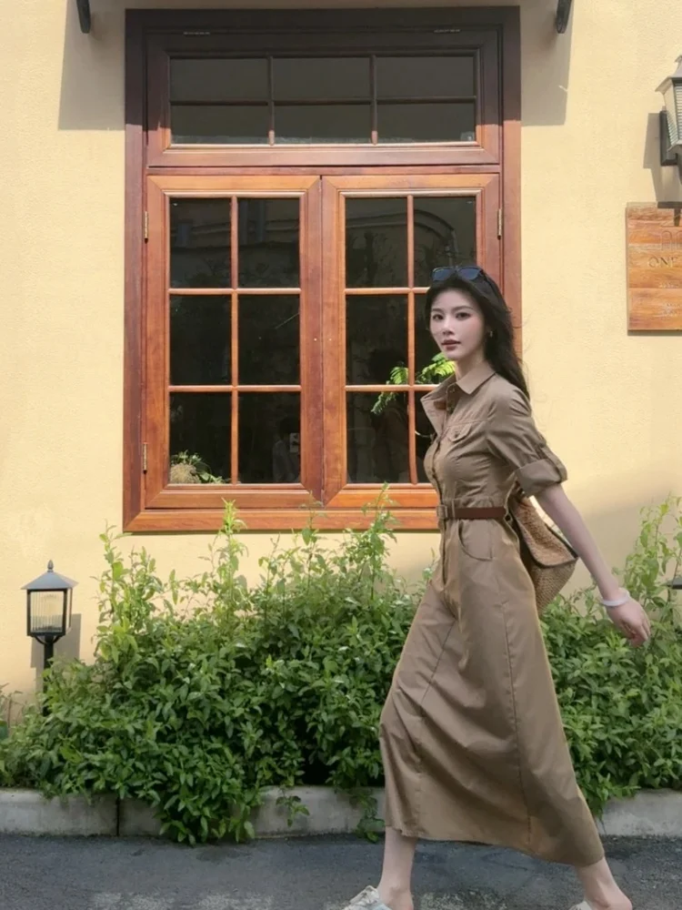 Новая женская весенняя юбка Ele Collar Workwear Dr с уникальным дизайном, модная повседневная модель с коротким рукавом, облегающая.
Новая женская весенняя юбка Ele Collar Workwear Dr с уникальным дизайном, модная повседневная модель с коротким рукавом, облегающая.