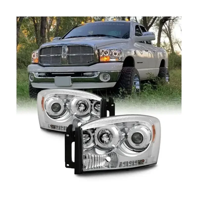 AKKON - For Dodge Ram Pickup Truck Chrome Clear Dual Halo Ring LED Projector Headlights Left + Right Replacement
AKKON - For Dodge Ram Pickup Truck Chrome Clear Dual Halo Ring LED Projector Headlights Left + Right Replacement