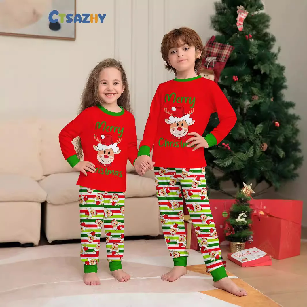 Autumn and winter family pajama sets and baby jumpsuits, cute cartoon printed home wear, Christmas parent-child outfits
Autumn and winter family pajama sets and baby jumpsuits, cute cartoon printed home wear, Christmas parent-child outfits