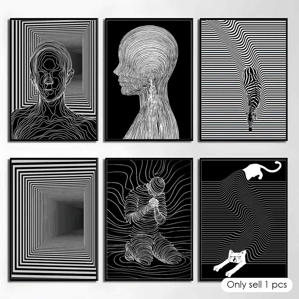 Black and white optical illusion Poster HD Art Mural Wallart Waterproof Vintage Print Decor for Home Decoration DIY Durable
Black and white optical illusion Poster HD Art Mural Wallart Waterproof Vintage Print Decor for Home Decoration DIY Durable