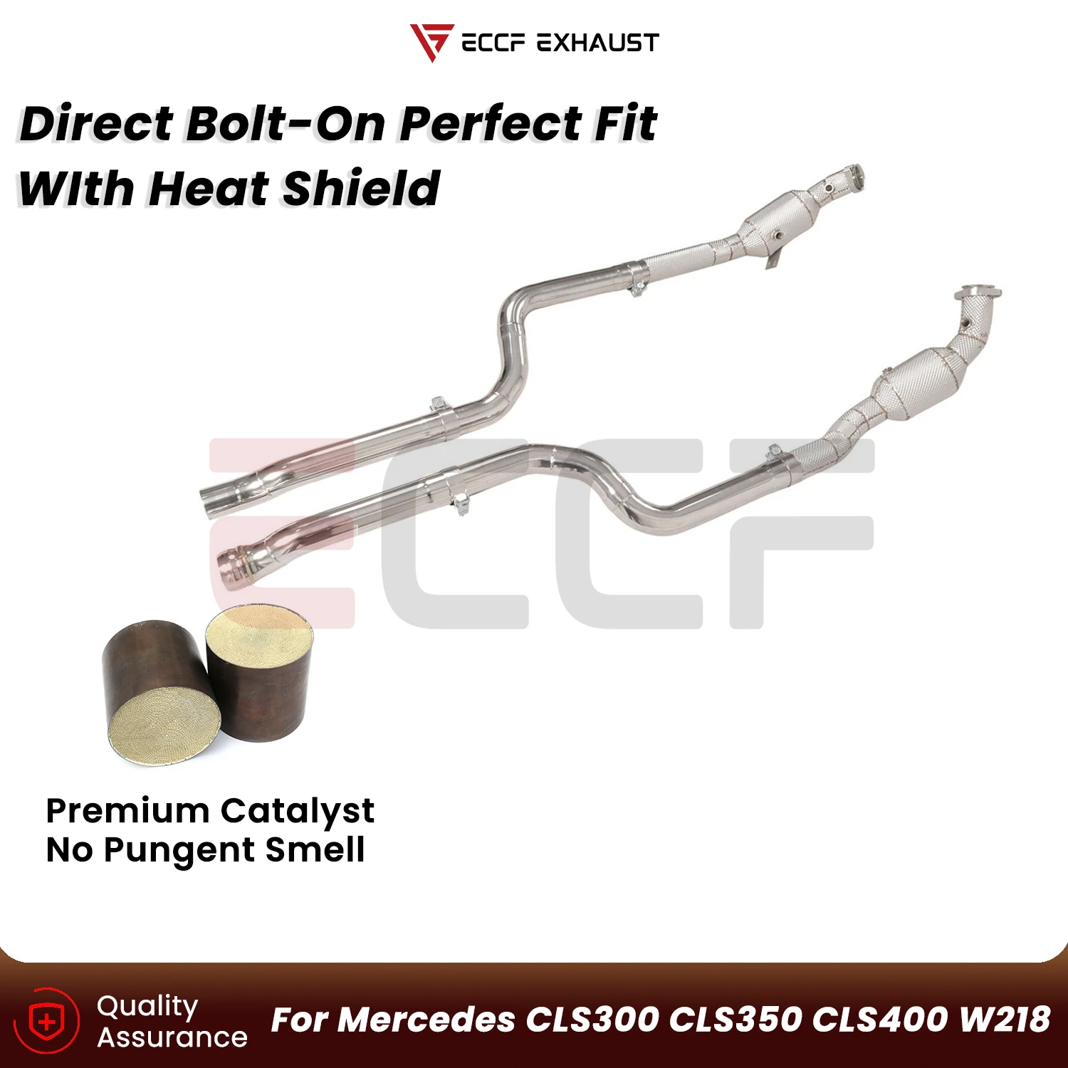 Sporty Downpipe With Heat Shield For Mercedes CLS300 CLS350 CLS400 W218 Aggressive Exhaust Sound Plug and Play
Sporty Downpipe With Heat Shield For Mercedes CLS300 CLS350 CLS400 W218 Aggressive Exhaust Sound Plug and Play
